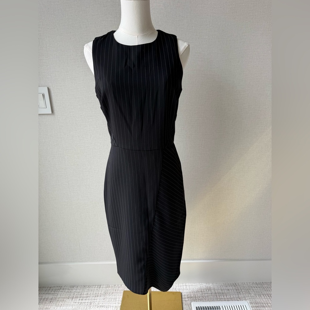 White House Black Market Black Pinstripe Sheath Dress